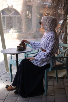 Bahar Etek-Lacivert - Thumbnail