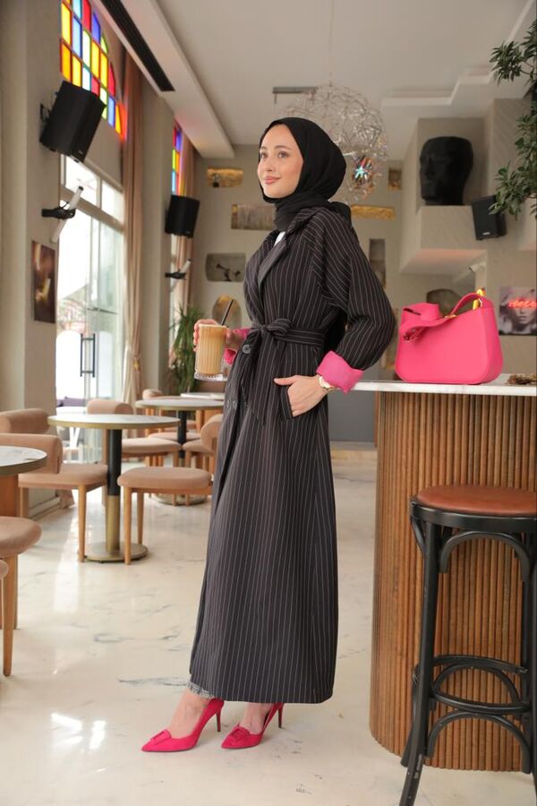 Fuşya Astarlı Kap-Siyah