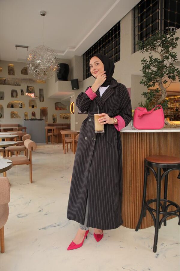 Fuşya Astarlı Kap-Siyah