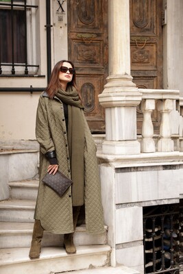 Kadın Kapitone Kap-Haki - Thumbnail