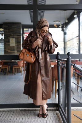 Kadın Hera Kap-Kahverengi - Thumbnail