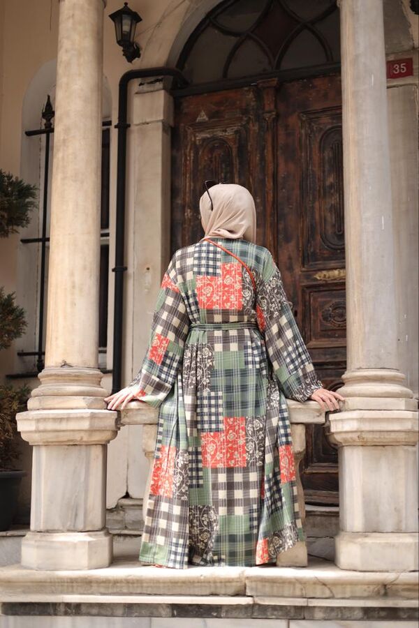 Seher Kimono Kırkyama-Haki