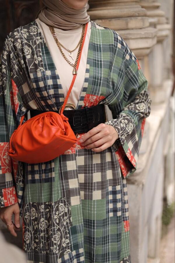 Seher Kimono Kırkyama-Haki