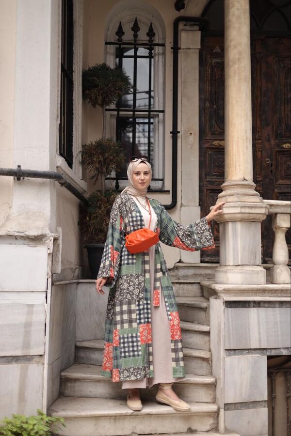 Seher Kimono Kırkyama-Haki