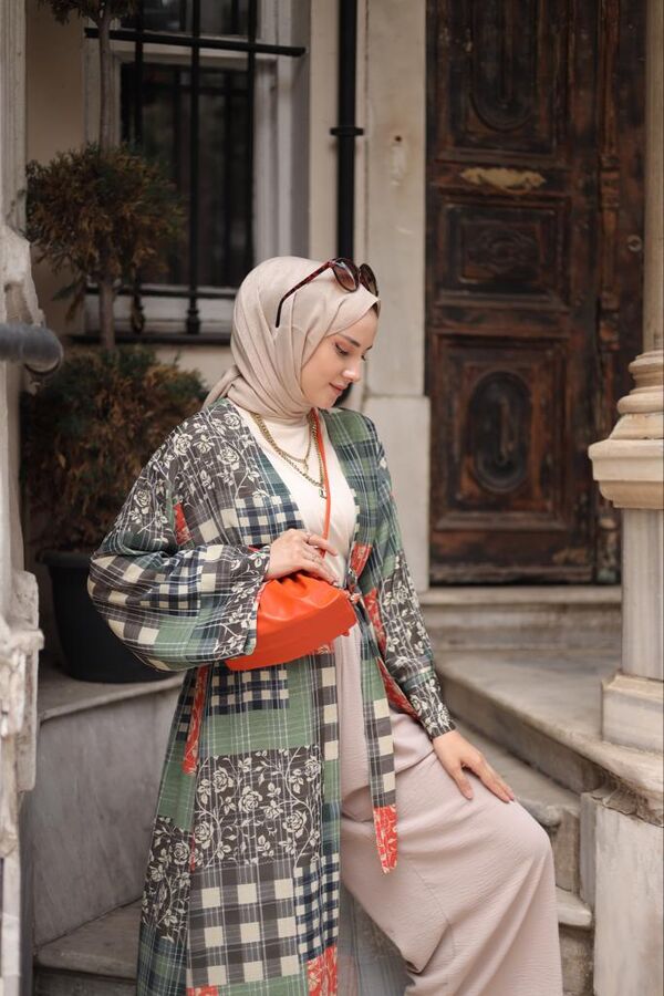 Seher Kimono Kırkyama-Haki