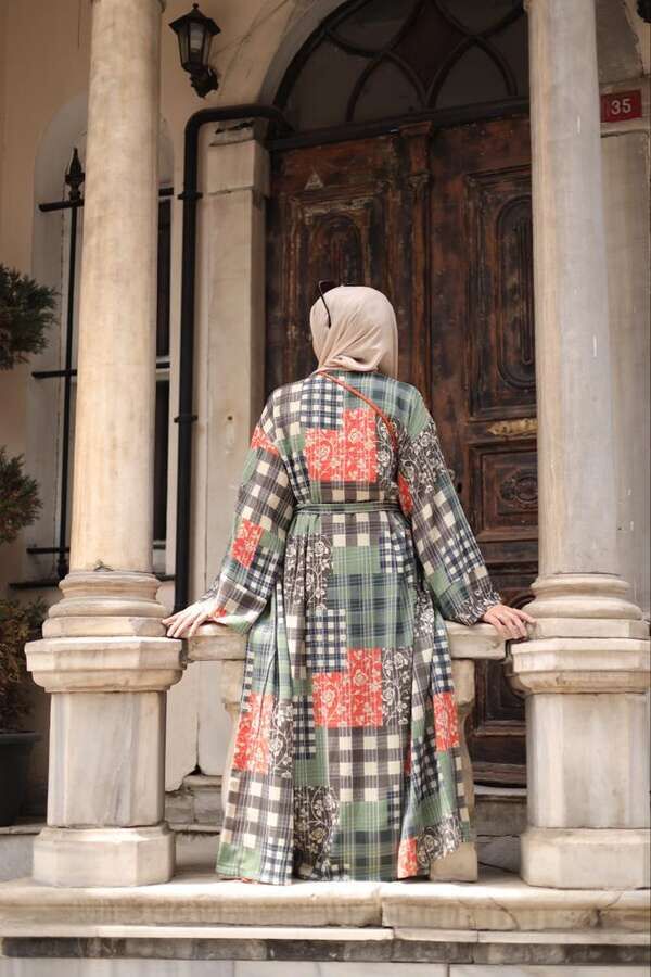 Seher Kimono Kırkyama-Haki